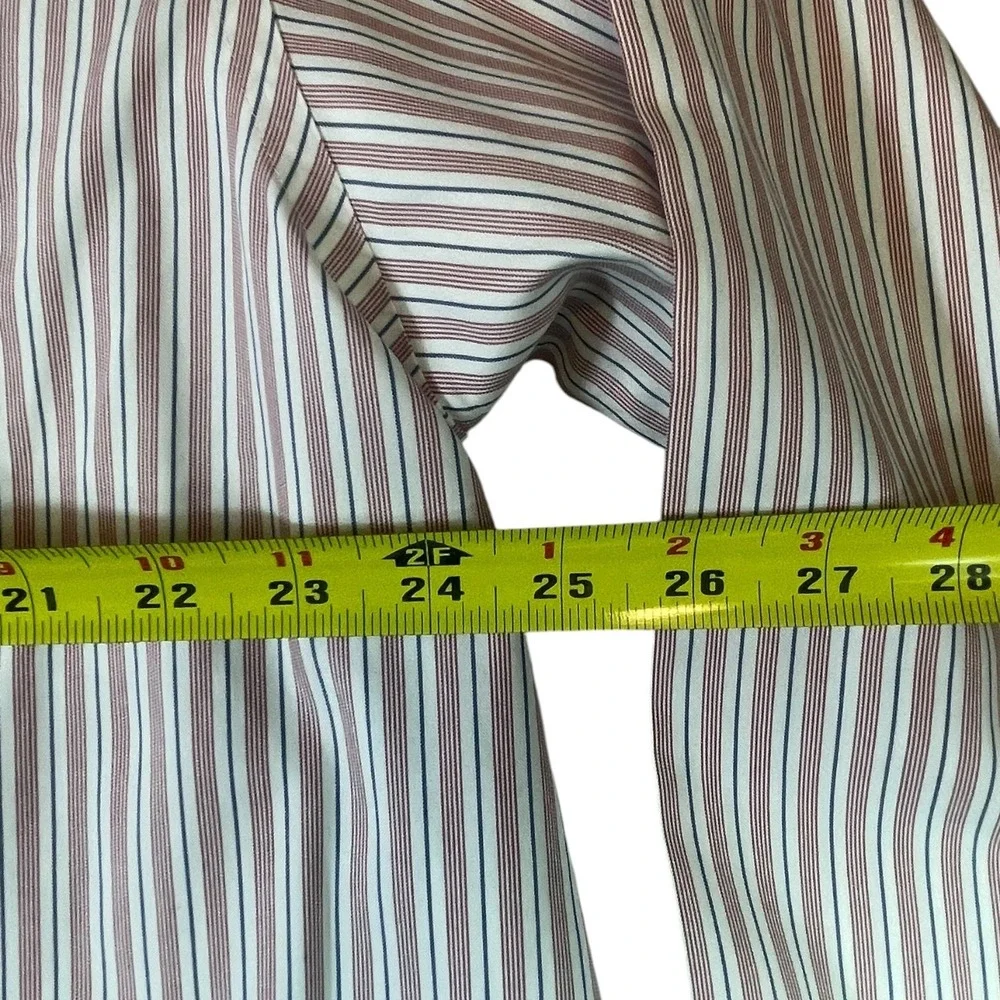 Eddie Bauer Shirt Mens 2XL Multi Striped Wrinkle Resistant Back Box Button Down